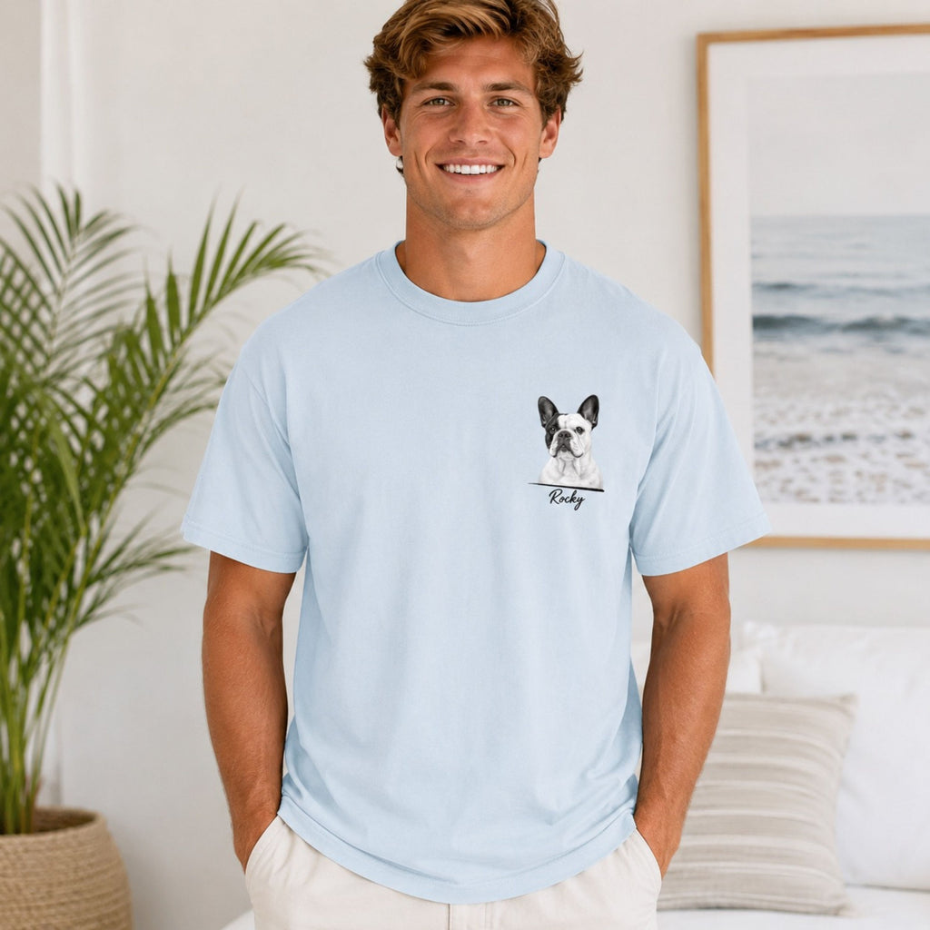 Custom Dog Portrait Shirt – Personalized Sketch Tee