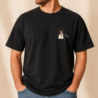 Custom Pet Portrait Shirt – Watercolor Name & Paw Tee