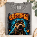 Custom Pet Halloween Shirt – Spooky Portrait T-Shirt