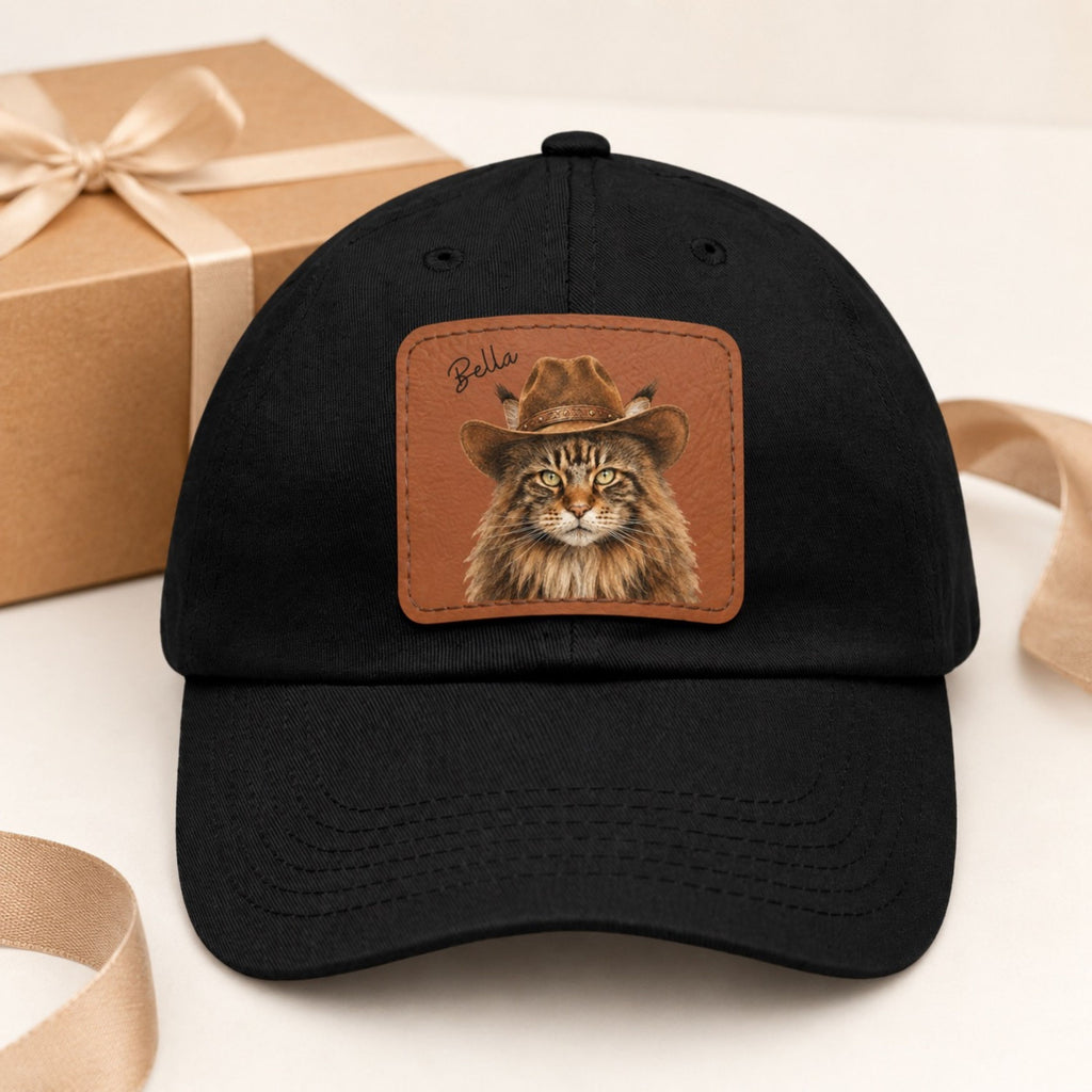Custom Western Cat Hat – Personalized Pet Portrait Patch