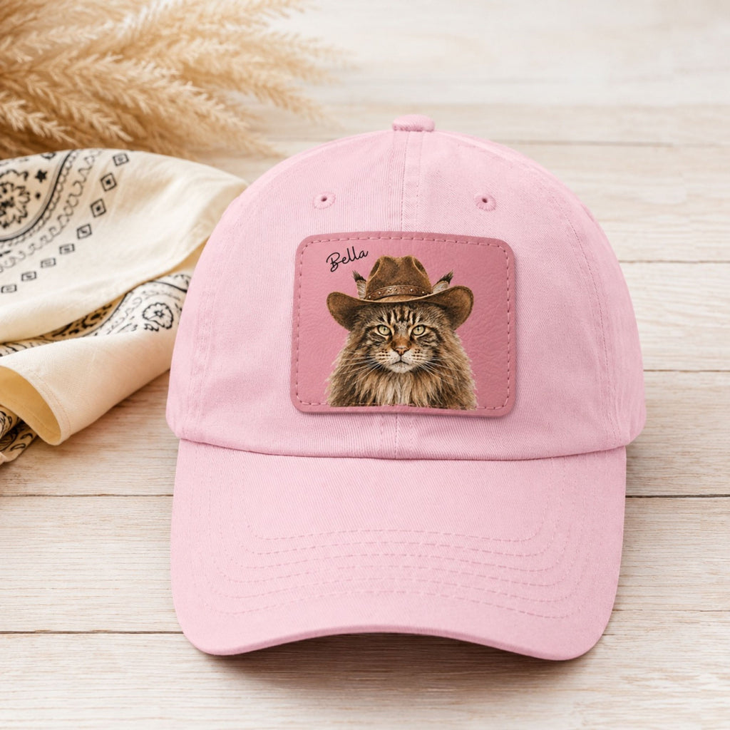 Custom Western Cat Hat – Personalized Pet Portrait Patch