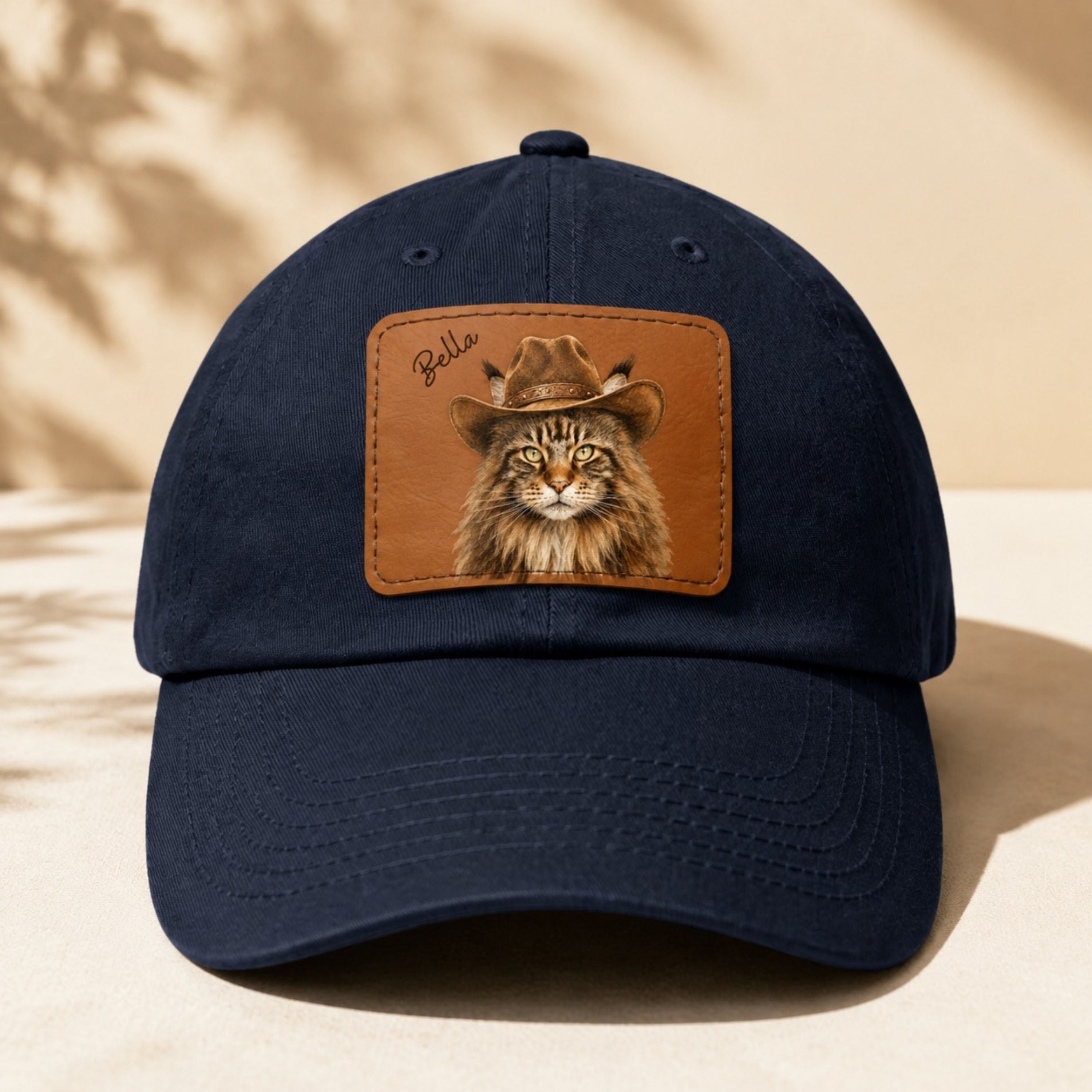 Custom Western Cat Hat – Personalized Pet Portrait Patch