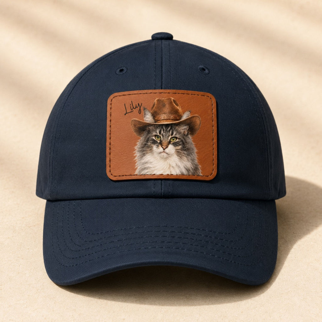 Custom Western Cat Hat – Personalized Pet Portrait Patch