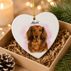 Custom Watercolor Dog Ornament – Personalized Pet Portrait
