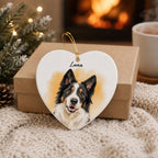 Custom Watercolor Dog Ornament – Personalized Pet Portrait